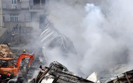 Công ty Len Hà Đông cháy dữ dội