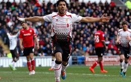 Luis Suarez lập hat-trick, Liverpool đè bẹp Cardiff City 6-3