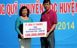 Tanimex ủng hộ khuyến học 100 triệu đồng