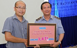 Trao 1,4 tỷ đồng ủng hộ lực lượng kiểm ngư