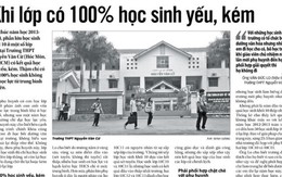 Vụ lớp có 100% học sinh yếu, kém: Nên cảm ơn nhà trường