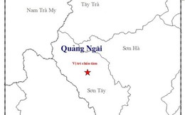 Động đất 2,8 độ richter ở Quảng Ngãi