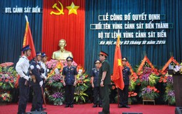 Việt Nam có bốn Bộ Tư lệnh Vùng Cảnh sát biển