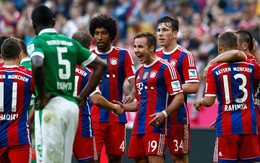 Bayern Munich thắng W.Bremen bằng tỉ số ván quần vợt