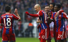 Bayern Munich trút mưa gôn vào lưới Hamburg