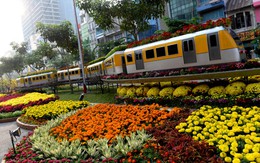 Tết đến đường hoa ngắm metro