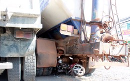 Xe bồn kéo lê xe máy hơn 70m, một phụ nữ tử vong