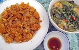 Về miền Tây câu tôm càng xanh rim trứng vịt muối 