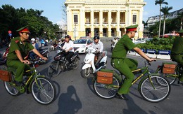 Tăng cường 1.000 xe đạp cho công an Hà Nội đi tuần