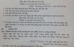 Ngôn ngữ tuổi teen vào đề kiểm tra văn, gây sốt mạng