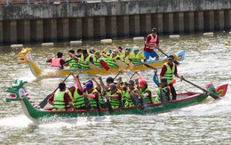 TP.HCM: Đua ghe chào mừng 86 năm thành lập Đảng