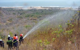 ​Hàng trăm người tham gia chữa cháy trên núi Minh Đạm