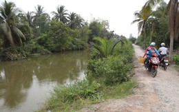 Đắp đập ngăn mặn vùng giáp ranh Long An, Tiền Giang