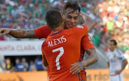 Vargas lập cú 'poker', Chile đè bẹp Mexico 7-0