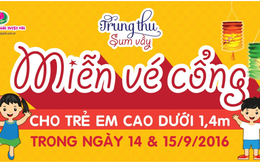 Đầm Sen miễn vé cổng cho trẻ em nhân dịp Trung Thu