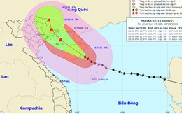 Bão số 7 cách Hải Phòng 470km, giật cấp 16