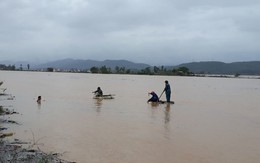 Nước sông Gianh lên cao, một người rơi xuống sông mất tích