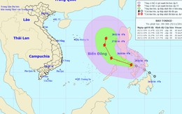 ​Biển Đông đón bão Tokege