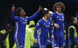 ​Willian lập cú đúp, Chelsea thắng trận thứ 13 liên tiếp