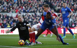 ​Middlesbrough và Leicester chia điểm tẻ nhạt