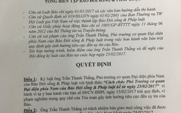 Cách chức nhà báo gửi "văn bản trái quy định" cho ông Đoàn Ngọc Hải