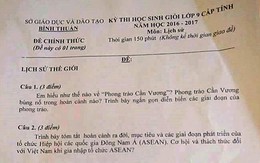 Đề thi HS giỏi nhầm phong trào Cần Vương thuộc lịch sử thế giới