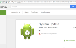 Giả ứng dụng System Update để  ăn cắp thông tin trên điện thoại