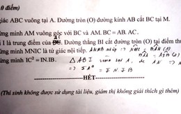 ​Đề thi học kỳ toán lớp 9 bị sai câu hỏi