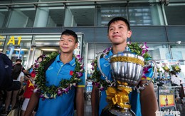Đội tuyển U-15 VN hạnh phúc ngày trở về