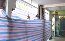 Tháo dỡ công trình đổ sang trường học, trẻ phải sơ tán