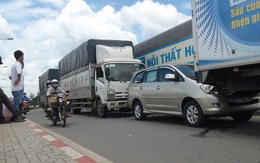 Tai nạn liên hoàn, giao thông khu giáp ranh Bình Dương, TP.HCM rối loạn