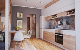 Căn hộ studio nhỏ nhắn vẫn phong cách và đầy đủ các phòng chức năng