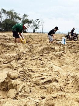 Đất trồng hoa màu ven sông Vu Gia bị bồi lấp sau lũ 1m-1,5m, nông dân rốn lũ Đại Lộc 'khóc nghẹn'