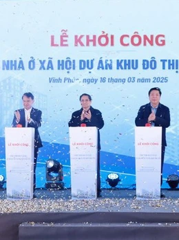 Thủ tướng bấm nút khởi công dự án nhà ở xã hội 7.000 tỉ đồng tại Vĩnh Phúc