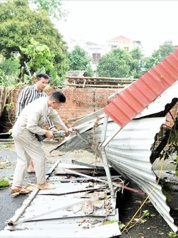 Lốc xoáy ở Phú Thọ làm 1 người bị thương, cây đổ trong cơn dông ở Thái Nguyên làm 1 người chết