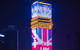 Saigon Marina IFC Tower lights up to mark Vietnam-UK comprehensive strategic partnership