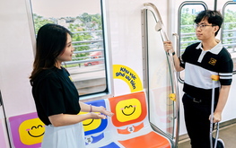 Colorful priority seats promote courtesy on Ho Chi Minh City metro trains