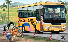 Hành khách hú hồn với chuyến xe Sài Gòn - Cam...