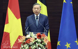 Top leader gives policy speech in Brussels, sharing vision for Vietnam–EU ties