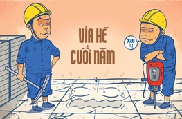 Cuối năm, anh em chúng tôi lại đi đào vỉa hè