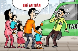 Tài xế taxi bớt một mối lo về trang bị ghế ngồi cho trẻ em