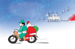 Vì sao ông già Noel đi xe ôm?