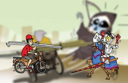 Thần chết... suýt chết vì hiệp sĩ cồng kềnh tung hoành trên đường phố
