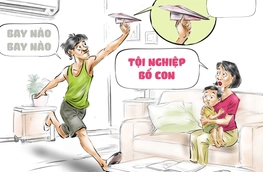 Ông bố 'chập cheng' vì tiền điện mùa nóng
