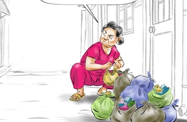 Phân loại rác ở khu phố bất ổn