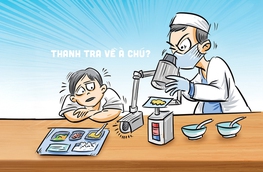 Bữa ăn bán trú khi có đoàn thanh tra về