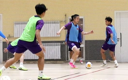 Tuyển futsal nữ Việt Nam lên chiến thuật đấu Nhật Bản