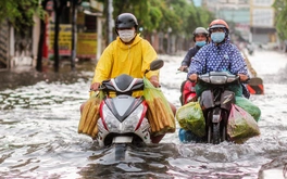 Đường Nguyễn Văn Khối vừa khởi công từng ngập đến yên xe