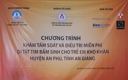 Khám tầm soát tim miễn phí cho 2.000 trẻ em ở An Giang