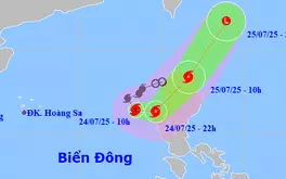 Bão Cỏ May mạnh lên đầu cấp 10, giật cấp 12